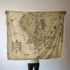 Middle Earth Map Fuzzy Throw Blanket Xcm for Bed Sofa  Lord of the Rings Inspired