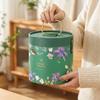 Round Rice Dumpling Gift Box Hot Stamping Process Handheld Round Bucket  Wedding