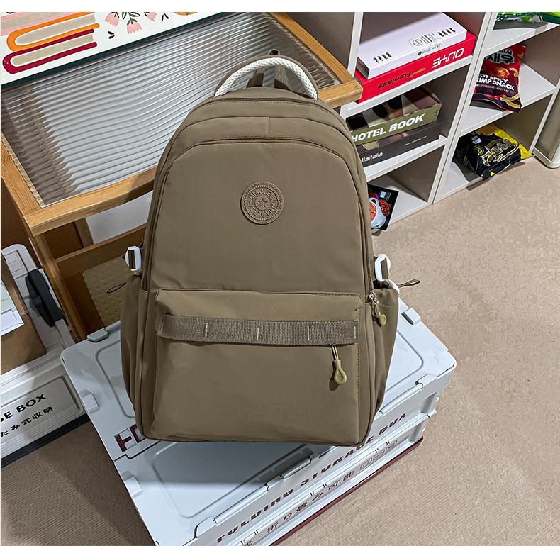 Schoolbag Large capacity class Commuter travel School bag Niche Korean female high school students Versatile simple casual lightweight backpack