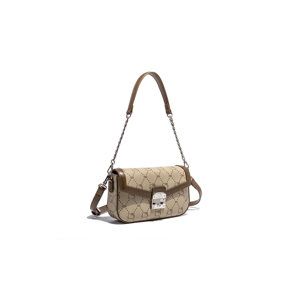 New Sanrio Hello Kitty PU Shoulder Bag Regular Women's Ecru/Khaki/Coffee SHHF41410