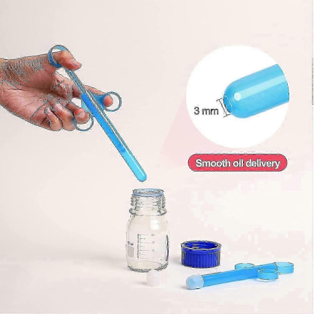 Lubricant Launcher, Lubricant Applicator With Smooth Round Tip, Reusable (2-pack, Blue)