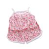 Kids Summer Cotton Camisole Set Thin Breathable Sleeveless Home Wear Boys Girls Baby Pajamas
