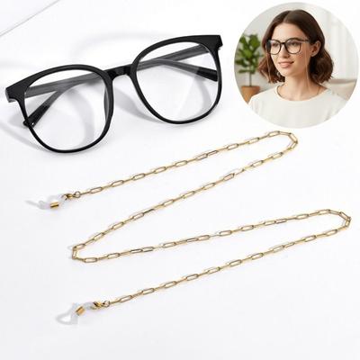 Trendy Metal Glasses Chain Anti Drop Hanging Neck Mask Strap Nonslip Anti-loss Sunglass Lanyard Straps Women Men