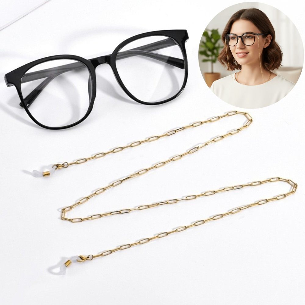 Metal Eyeglass Holder Anti-loss Sunglass Lanyard Straps Fashion Mask Strap Eye Accessories