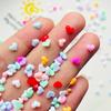 200 Pcs New Mini Resin Cartoon Macaron Color Peach Heart Diy Flatback Ornament Jewelry Making Manicure Hairwear Accessories A42