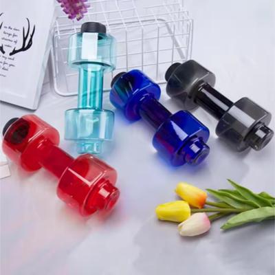 Leakproof Dumbbell Water Cup Dual Purpose 550ml Dumbbell Water Bottle Portable Creative Sports Water Cup Gym