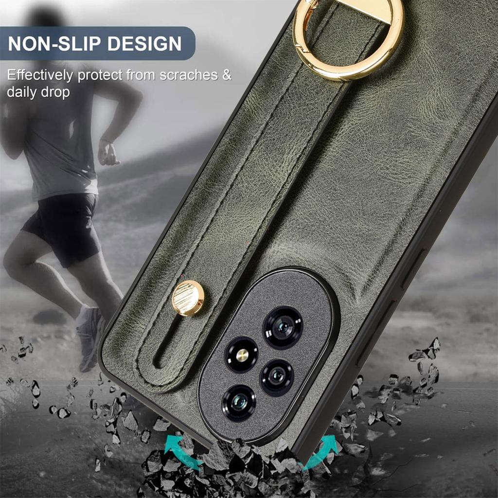 For Honor 200 Pro 5G Case Bottle Opener Wristband Kickstand Leather Back Cover