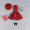 Puppenkleid für Barbie-Puppen, Kleidung, Outfit, V-Ausschnitt, Partykleid für Barbie-Puppenhaus, Hut, Handtasche, Schuhe, Stiefel, 1/6 Puppenzubehör, Kind