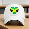 Jamaica Large Heart Flag Sun Baseball Cap  Spring Classic Hip Hop Hats For Women Unisex Outdoor Sport Baseball Caps