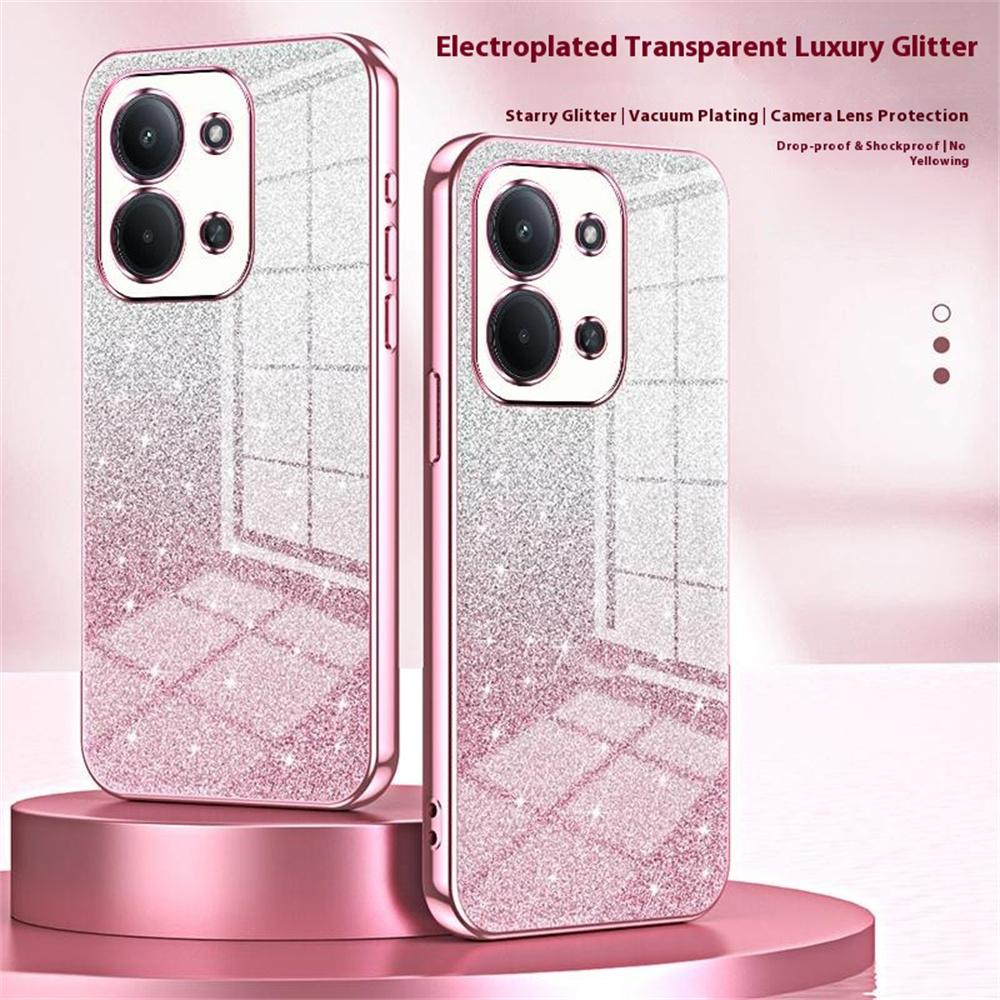Phone Case For Xiaomi Poco C85 4G (173mm) / Redmi 15C 4G (EU) (173mm) / 15C 5G (EU) (173mm) Electroplating Gradient Glitter TPU Phone Cover