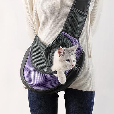 Borsa per Gatto Animale Domestico Cucciolo Trasportino Rete Oxford S/L Esterno Viaggio Cane Comfort Borsa a Spalla Monospalla Borsa a Mano Tote Pochette Strumento da Escursionismo