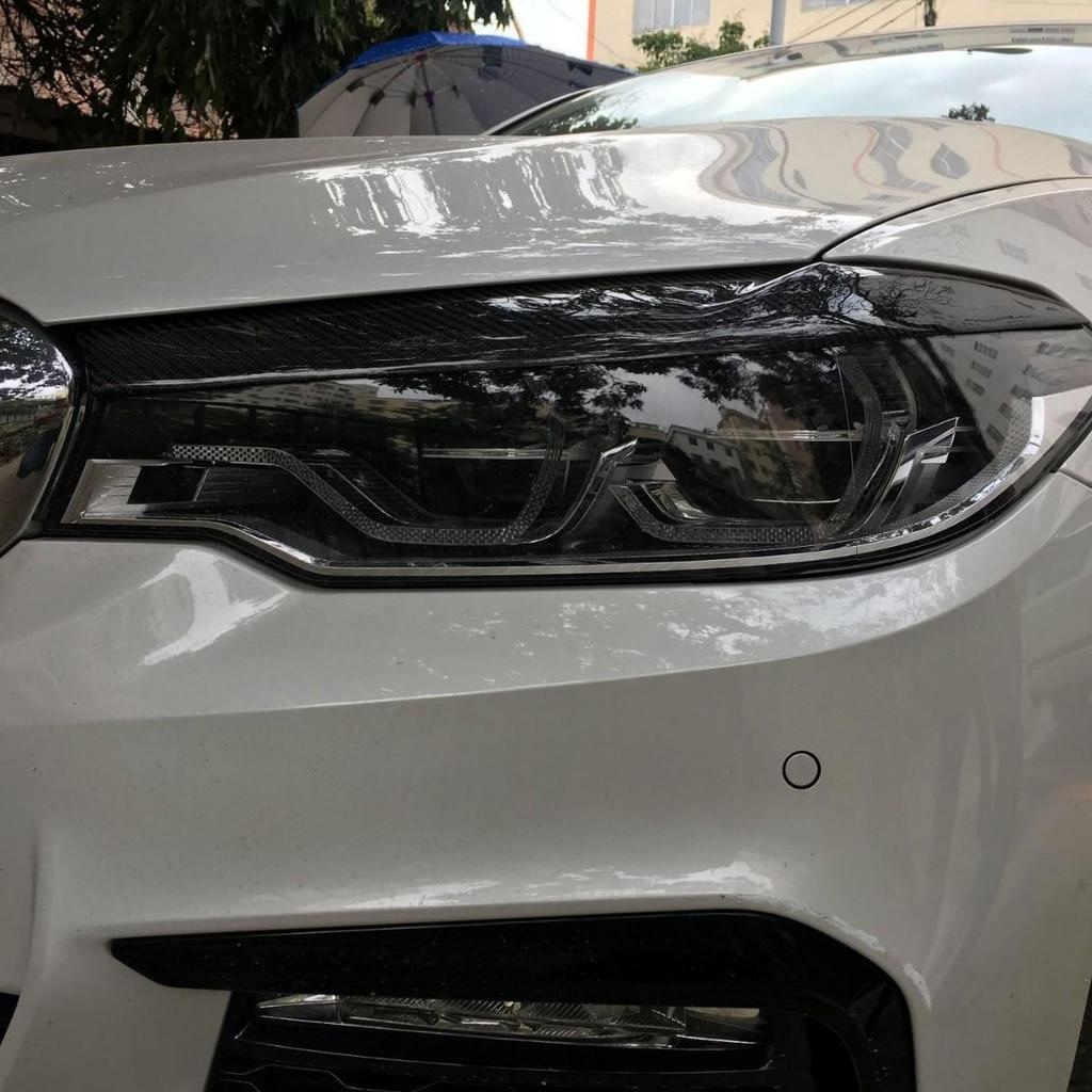 Carbon Fiber Eyelids for BMW 5 Series G30/G38 Early Model Headlight Decorations