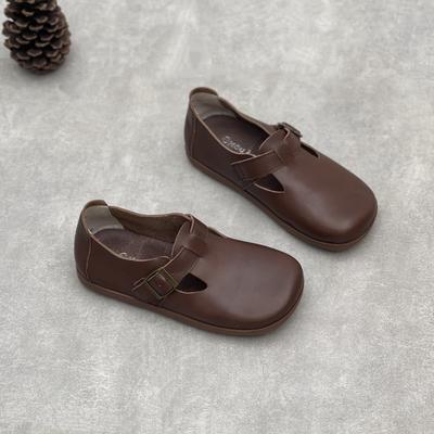 GKTINOO 2025 Chaussures Plates en Cuir Véritable Faites à la Main Femmes Style Rétro Slip On Mocassins Décontractés Semelle Souple Style Littéraire Chaussures Femmes