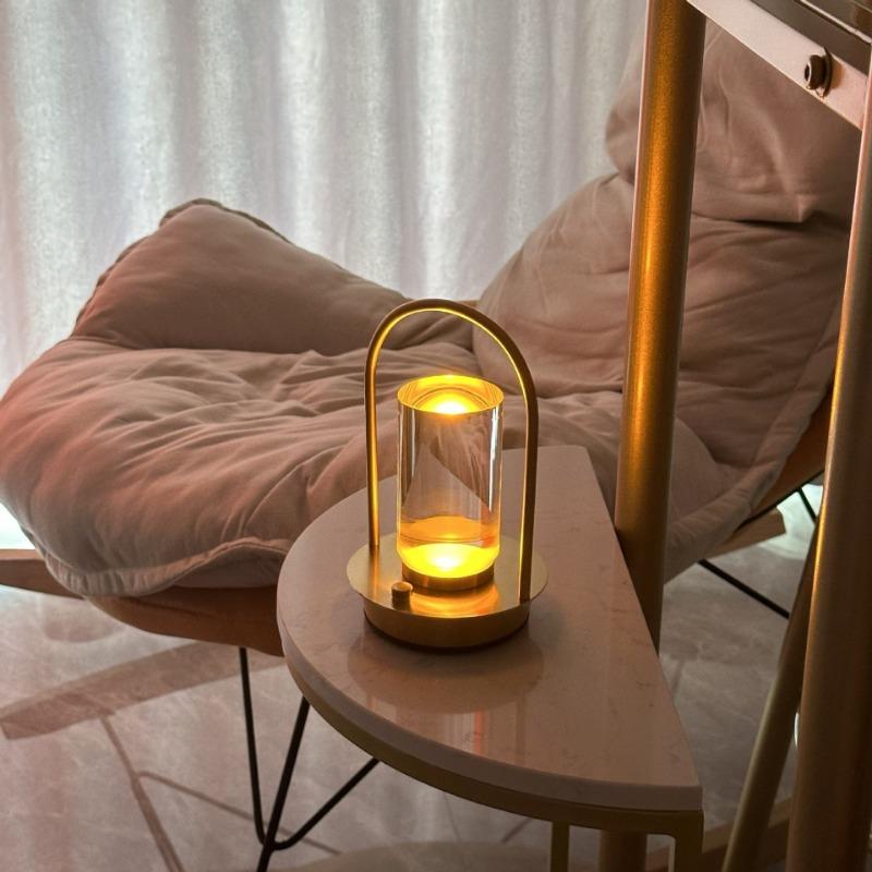 1Pc Simple Portable Ambient Light LED Charging Touch Internet Celebrity Ornament Bedroom Bedside Night Light USB