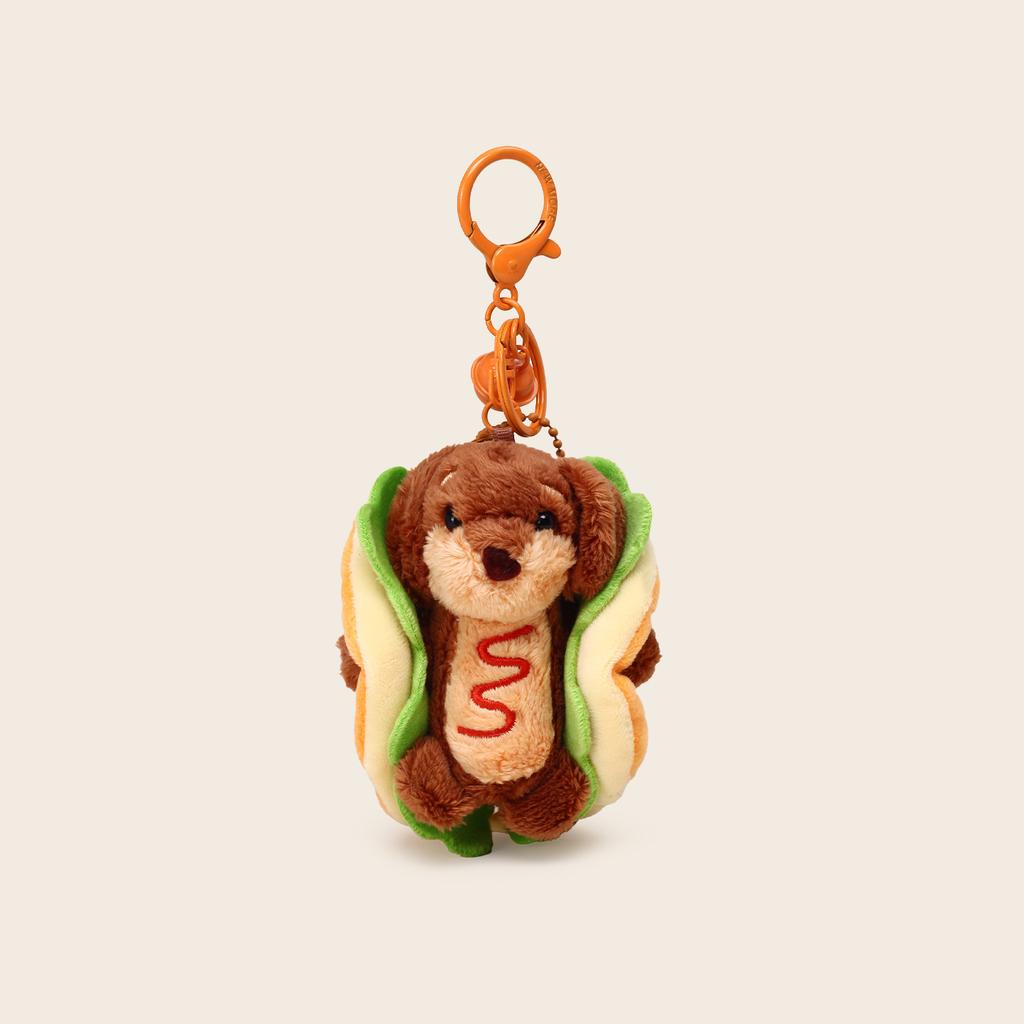 New Cartoon Dog Dress-up Sausage Plush Keychain Accessories Cute Small Hanging Gifts Merchandise