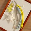 Internet celebrity personalized starfish key fringed balloon dog versatile pendant keychain woven rope bag pendant gift
