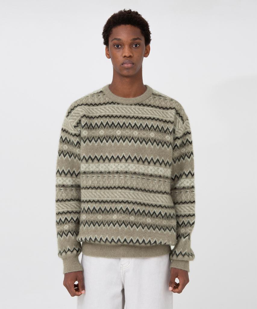 Beulaunyadeu Fair Isle Sweater, Beige