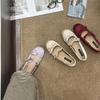 2025 autumn round head bow French shallow mouth ballet single shoes women's skirt gentle wind flat Mary Jane shoes