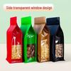 Colored Aluminum Foil Stand-Up Bag with Window for Tea and Nuts - Self-Sealing and Thickened