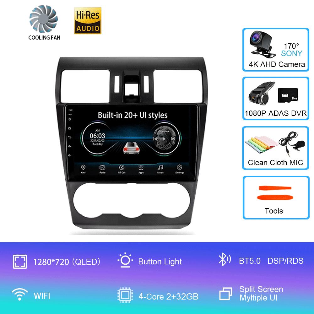 Android 14 Video Player Car Radio For Subaru Forester 4 SJ 2012 - 2015 Multimedia Navigation Stereo GPS No 2din 2 Din Dvd