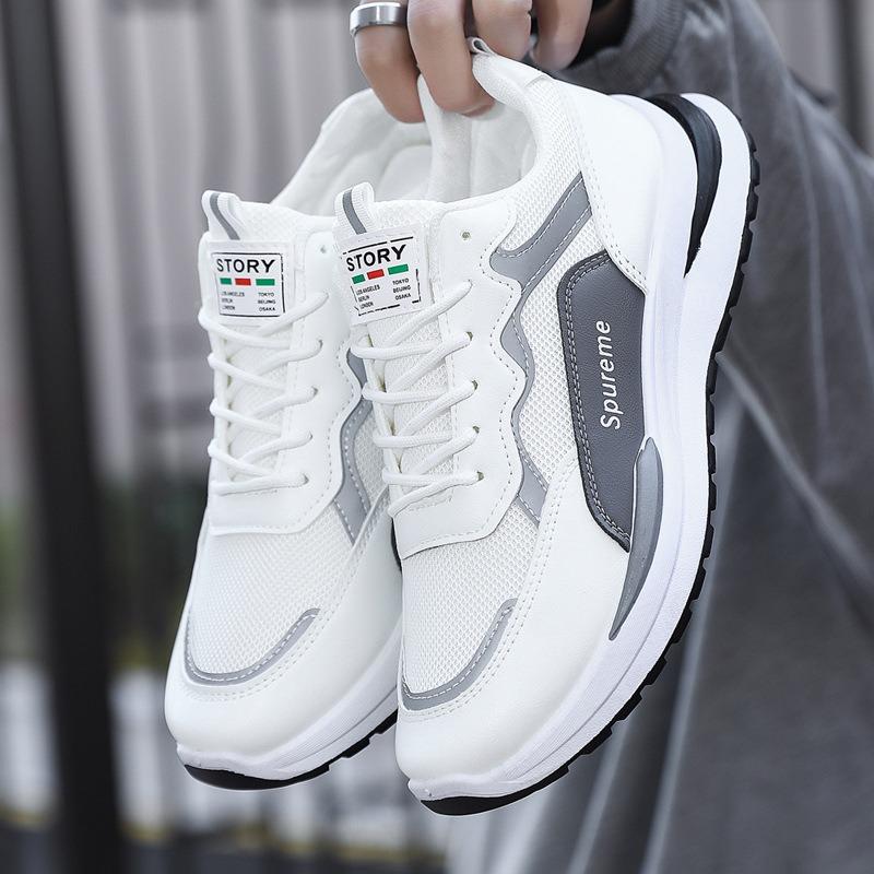 Sneakers herr vår nya skor modetrend vardagsskor enkelskor nät skor herr löparskor