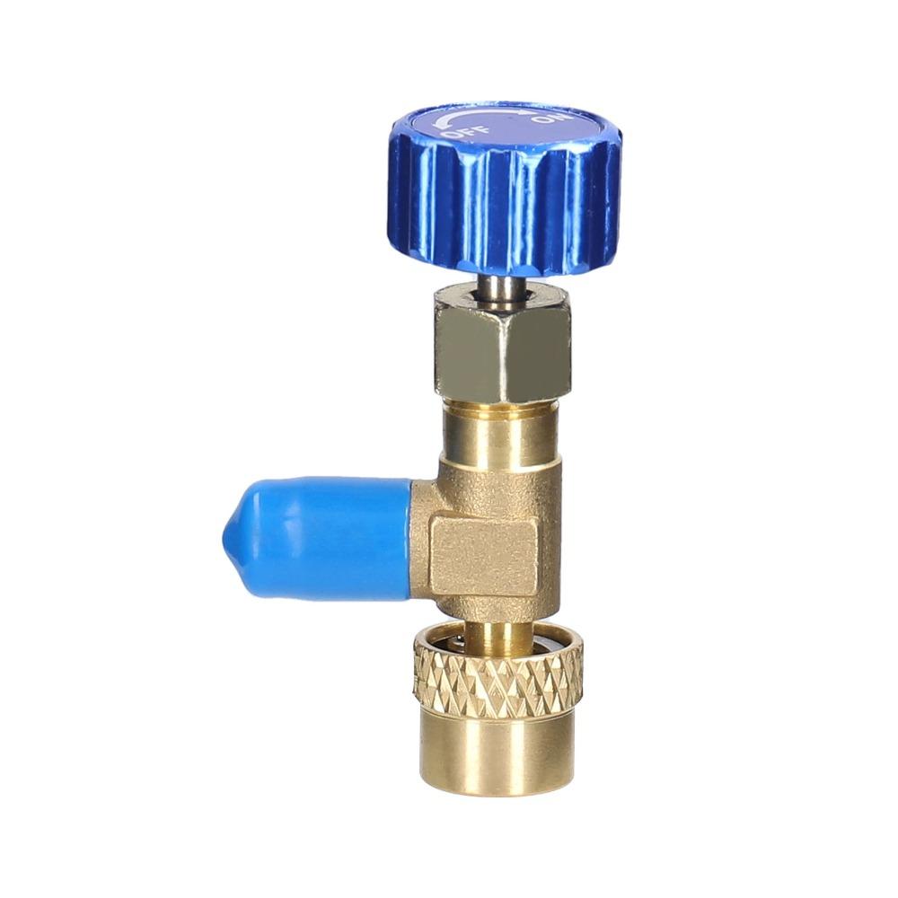 2pcs Quality Brass Material Refrigerant Charging Valve Safety Charging Valve  For Air Conditioner