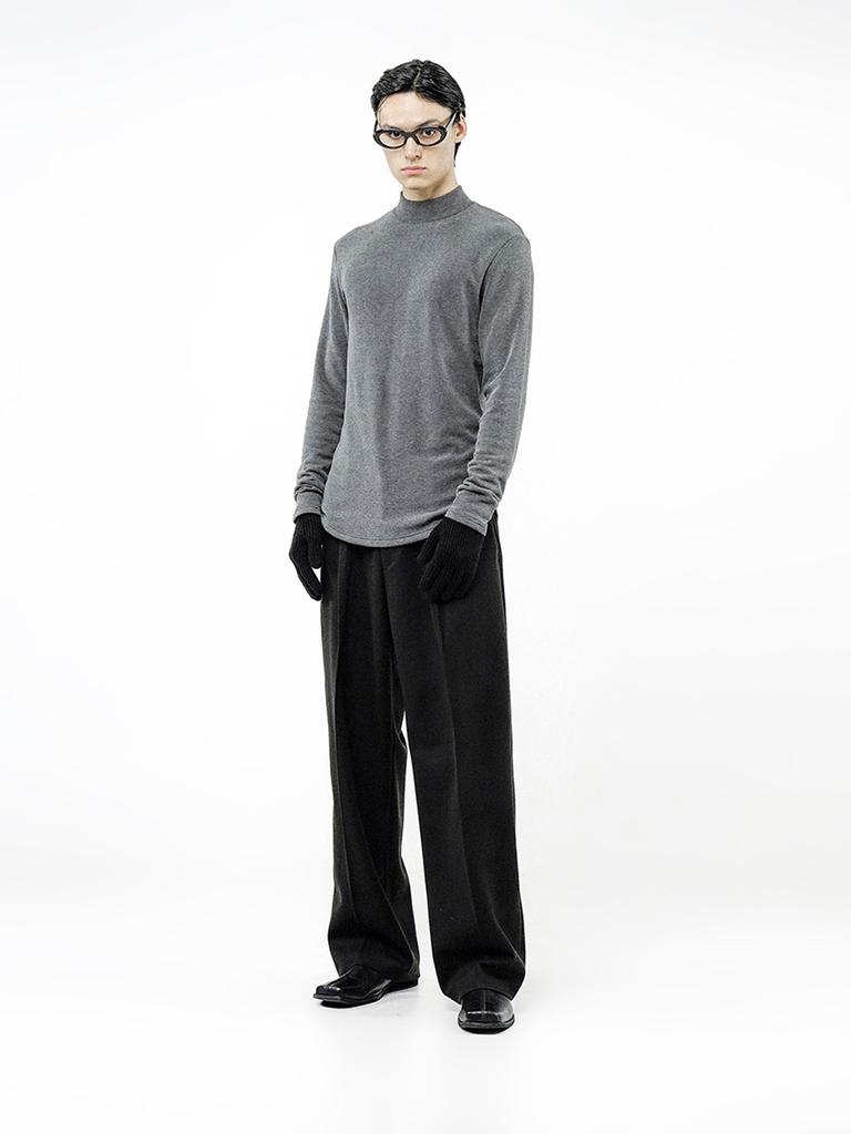 Chaenseseunoi Fleece Wool Half Turtleneck - Charcoal /M244Tp03Ch