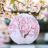 Solar Powered Cherry Blossom Lights Nylon Colth Chinese Traditional Hanging Lanterns IP65 Waterproof for Patio Garden Decor