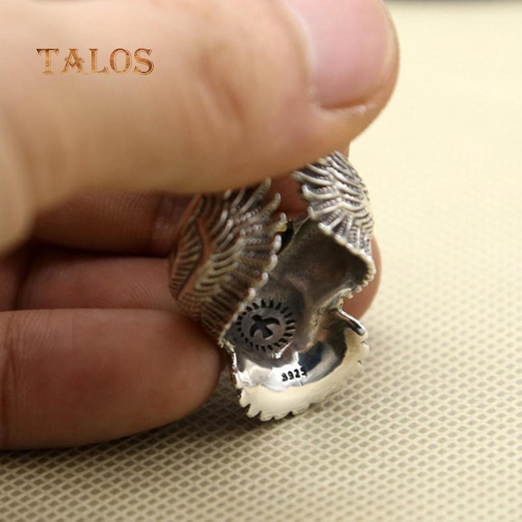 Buy Unique Flying Eagle Biker Ring Cool Punk Men's Animal Vintage Open ...