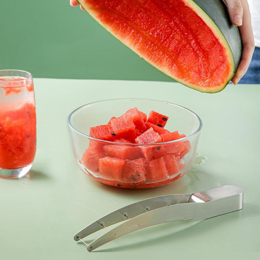 304 Stainless Steel Watermelon Cutter Household Fruit Melon Cutter Tool Divider Fork Spoon Meat Remover