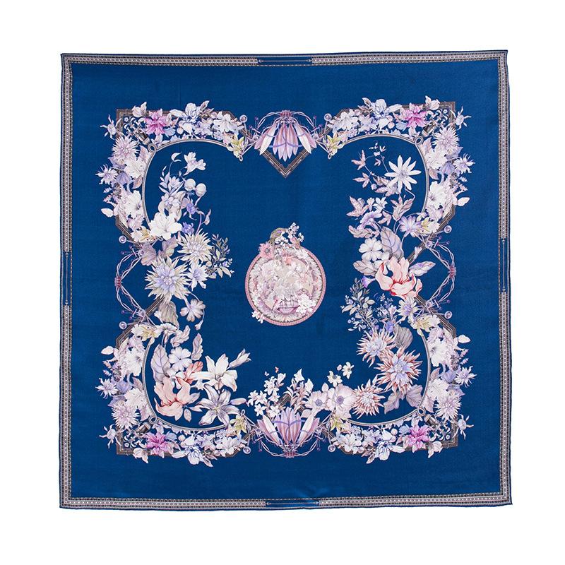 

Cashew print 100% mulberry silk 90cm small square scarf high-end women s scarf accessories
