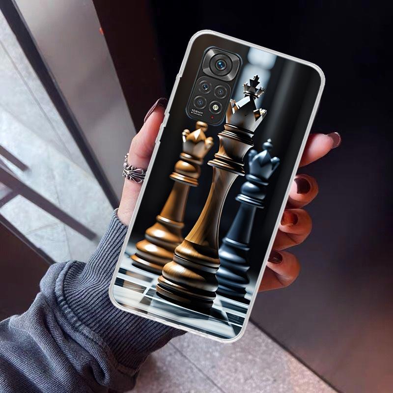 Wettkampf-Schachspiel Handyhülle Für Xiaomi Redmi Note 10 11 12 13 14 15 Pro Plus 11S 12S 14S 11T 11E 10S Weiche TPU-Rückseite R