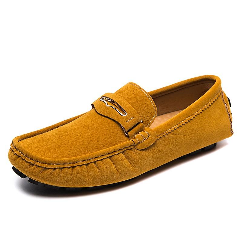 2024 Men's Small Size Doudou Shoes Couple Lefu One-Pedal Sleeve Lazy Shoes Large Size Live Casual Driving Shoes