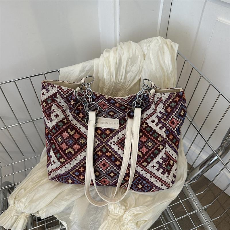Fashionable Urban Canvas Tote Bag For Women 2023 Large Capacity Shoulder Bag