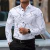 Herren Neue Frühjahrs- und Herbst-Langarmhemden mit Aufdruck Lässig Hochwertig Vielseitig Personalisierte Oberteile
