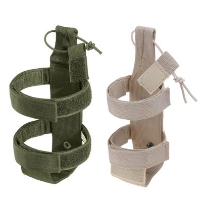 Adjustable Webbing Water Bottle Holder Bag Tactic Water Bottle Pouch Molle Drawstring Bottle Holder for Hiking Travel