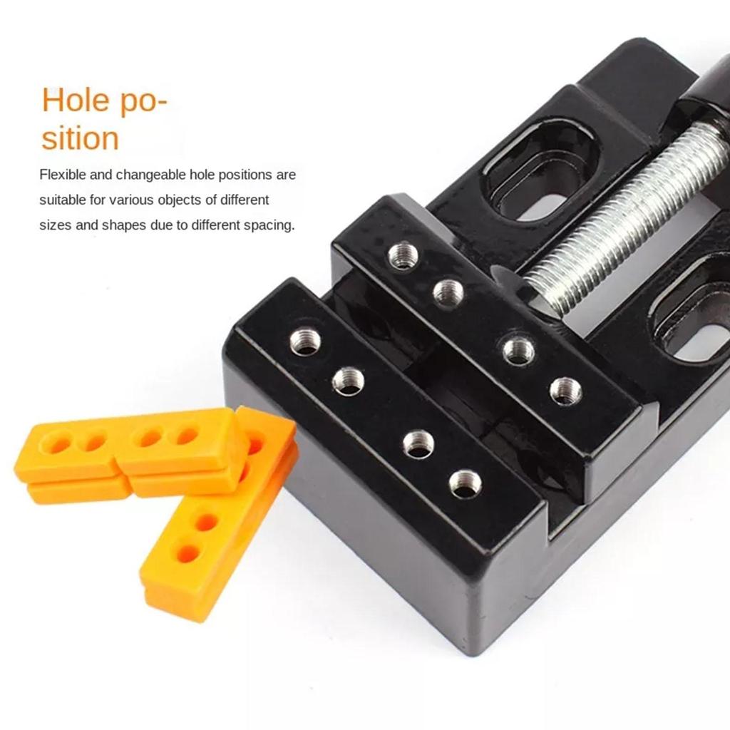 Mini Bench Clamp Flat Table Vice Adjustable Drill Press Drilling Vice Tool Watch Walnut Jewelry B1B7