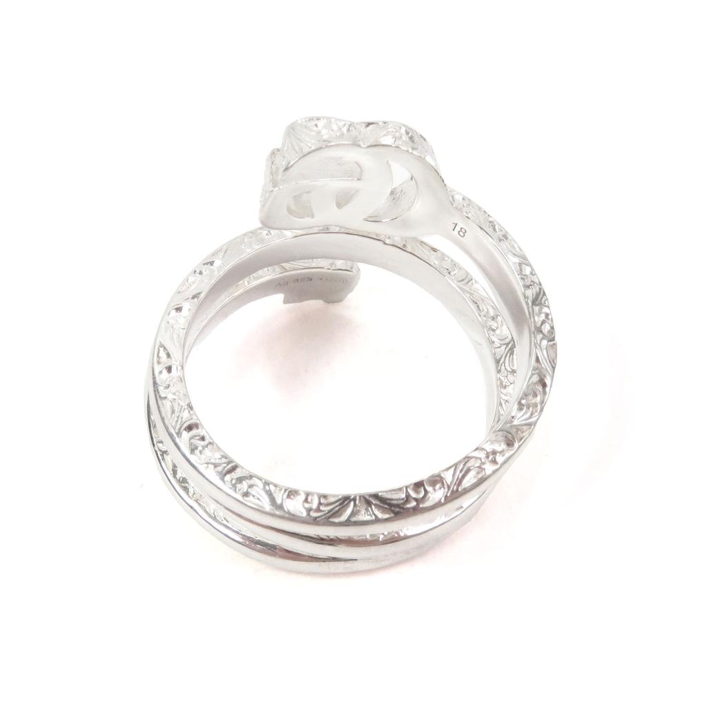 Excellent GUCCI Ring Double G key motif accessories Silver AG925 mens 18 770719 Used