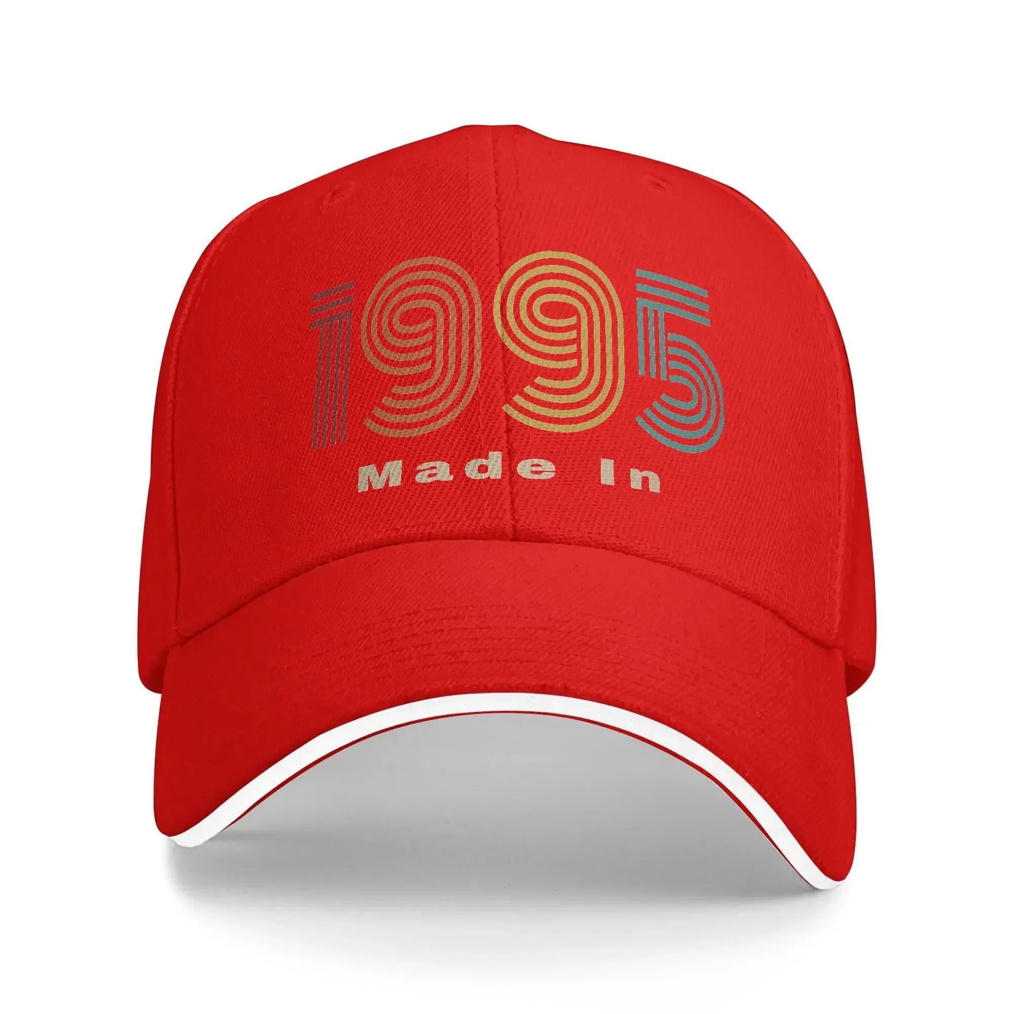 Women Men Vintage 1995 Made In 1995 Outdoor Hat Summer  Adjustable Cap Casual Baseball Cap Fashion Sunscreen Hats One Size