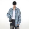 Unisex Casual Retro Plaid Shirt - High-End Lazy Style for Men (Spring/Summer)