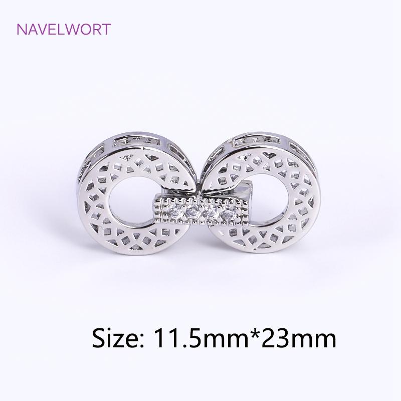 

New Designer Round Pearl Clasp Fastener,18K Gold Plated Hollow Connector For Jewelry Making Supplies,Premium Luxury Accessories 1 piece