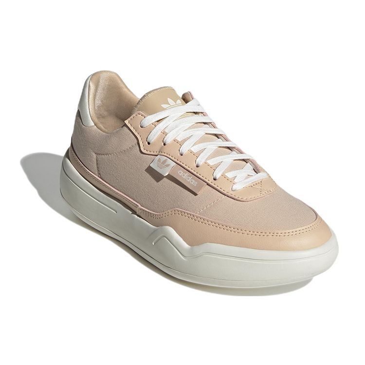 Adidas Originals Her Court Leather Comfortable Lightweight Non-Slip Durable Low-Top Lifestyle Casual Shoes Women sneaker Light-Pink HQ9906