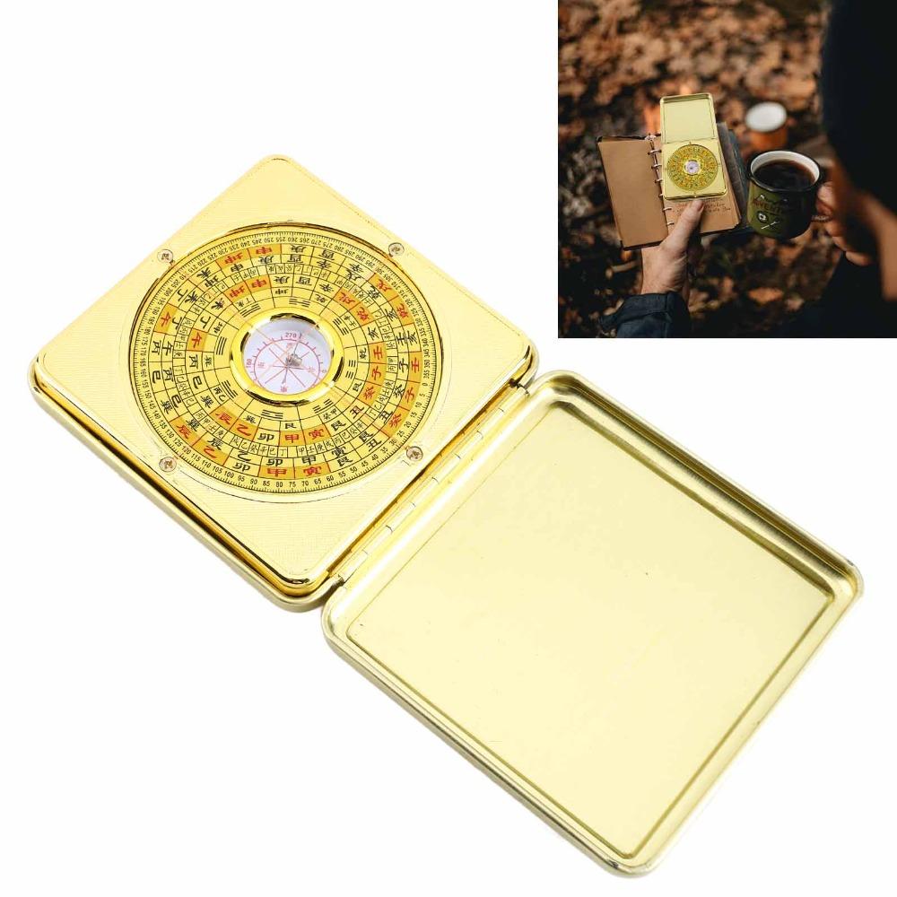 Flip Cover Compass Alloy Feng Shui Compass Collectible Geomancy Tool  Personal Carry