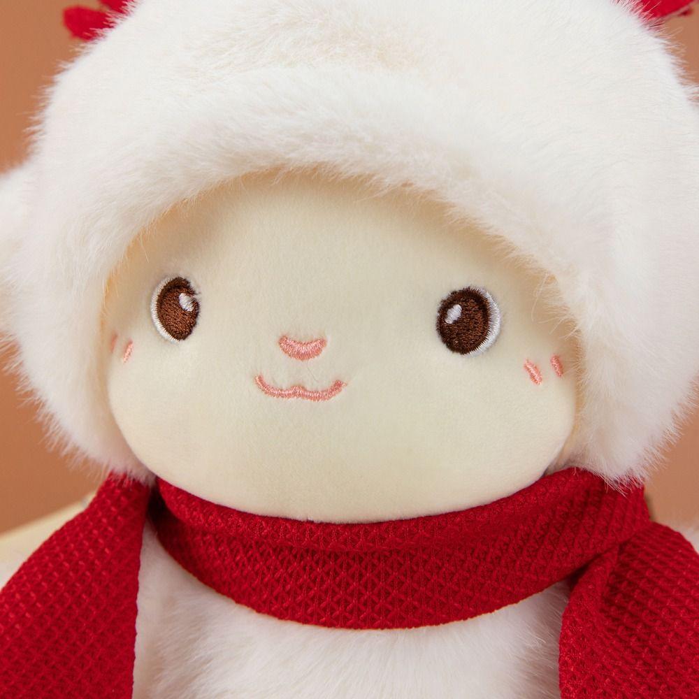 Fluffy Little Sheep Doll Simulation Appease Doll Pillow Christmas Sheep Plush Toy  Home Decor