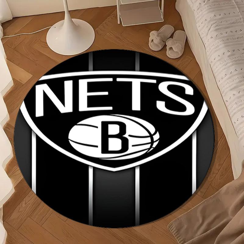 Brooklyn Basketball Team Round Rug for Livingroom,Bedroom, Palyroom, Chair Rug, Area Rug, Circle Carpet, Large Size Decor Fan Christmas Gift