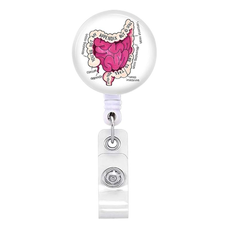 

Badge Reels Retractable ID Clip Holder Anatomical Organ Nurse Anatomy Nursing Doctor Medical Name Tags Card Badge