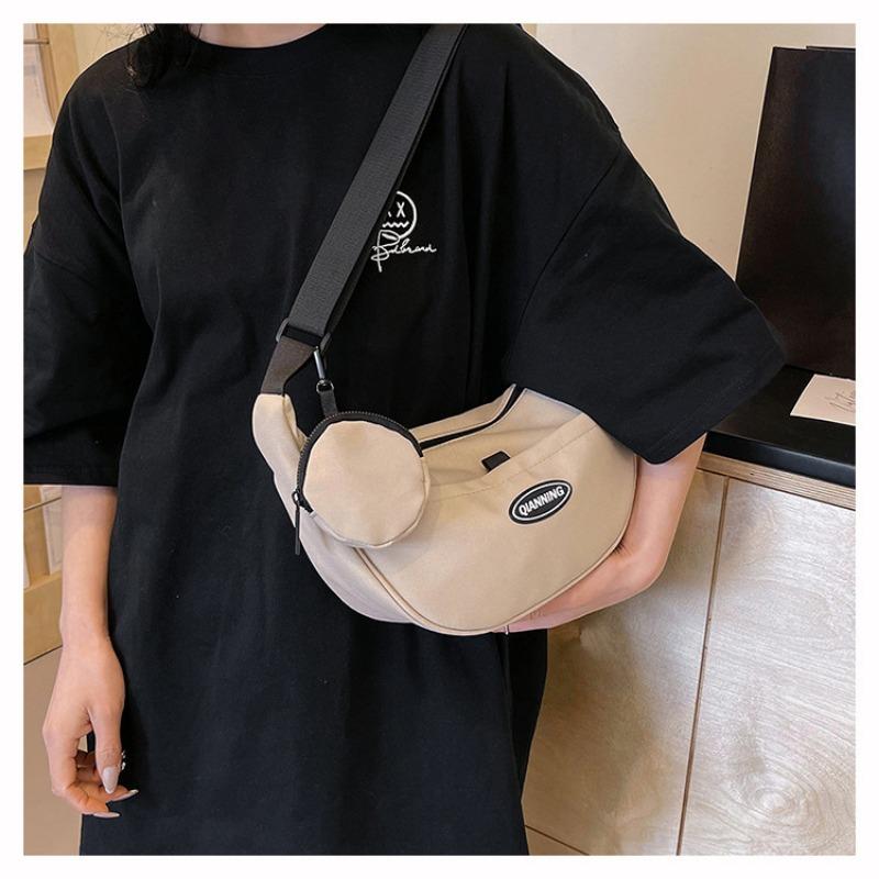 Stylish Minimalist Dumpling Bag Spacious Korean Women Shoulder Crossbody Bag Versatile Everyday Shopping Tote