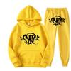 Set Felpa Streetwear Uomo Donna Outfit Casual Felpa con Grafica Stampata Syna Tuta