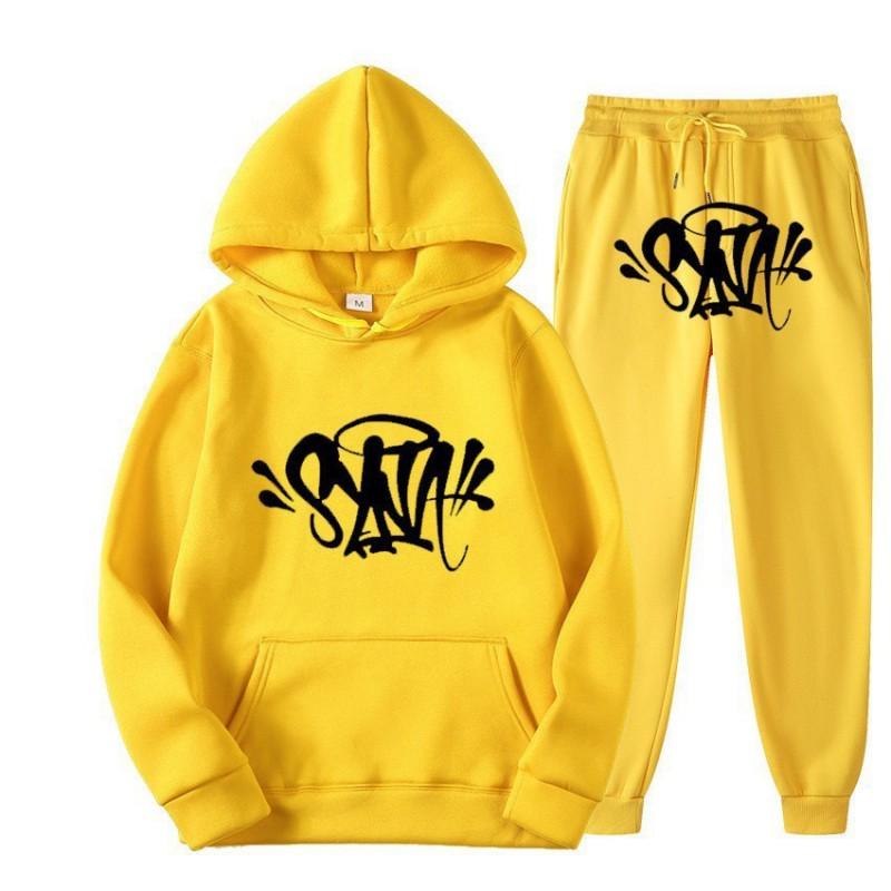 Set Felpa Streetwear Uomo Donna Outfit Casual Felpa con Grafica Stampata Syna Tuta