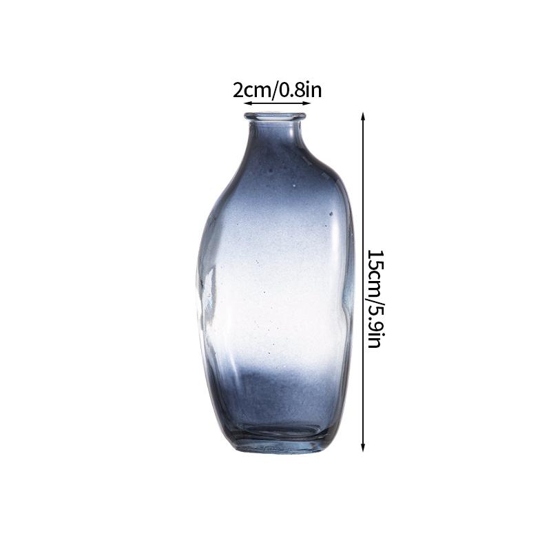 Retro Glass Vase Transparent Flower Bottle Nordic Plants Pot Flower Arrangement Hydroponic Terrarium Flowerpot Wedding Decor